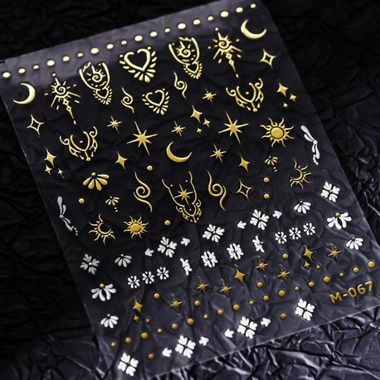 Elegant Starlight Glitter Rhinestone Nail Art Stickers