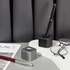 Aluminum Alloy Pen Holder With Non-Slip Pad Creative Office Desktop Ornament Pen Hole Pencil Slot Student Pencil Storage Stand 1