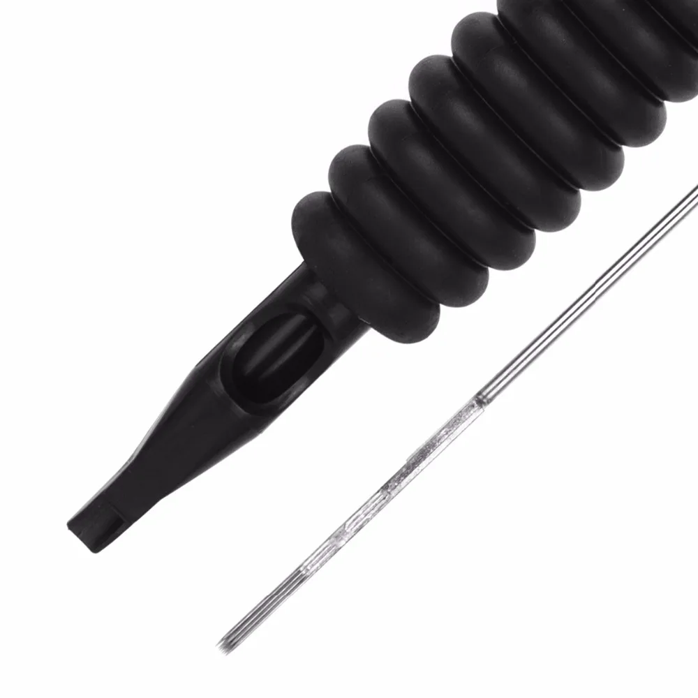 Tattoo Needles 10pcs Sterile RL/RS/M1/M2/F Disposable Nozzle Needle Tube and Tips Grip Gun Supplies Machine