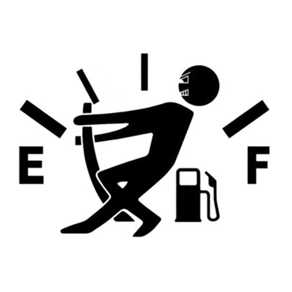 Car Stickers ABS Car Stickers High Gas Consumption Funny Decal Fuel Gage Empty Stickers Scratch Paste Fuel Tank Cap
