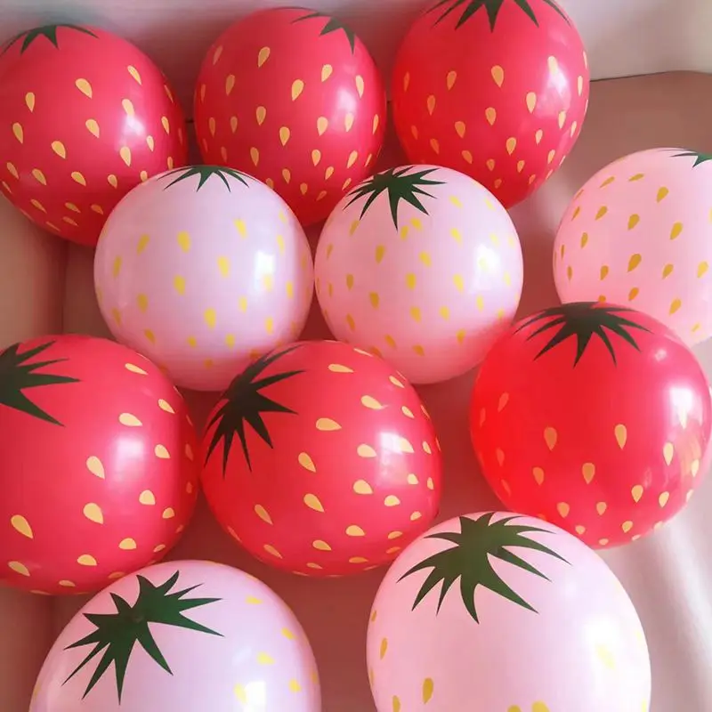 20/50 stücke Erdbeere Luftballons Wassermelone Früchte Geburtstag Party Ballon Sommer Hawaiian Party Dekoration Kinder Mädchen Geburtstag Globos