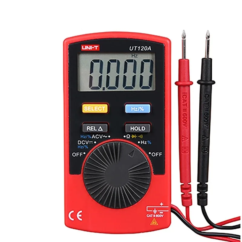 

UNIT Digital Pocket Multimeter 4000 Counts Auto Range Digital AC DC Voltage Capacitor Electric Meter Continuity Buzzer Tester