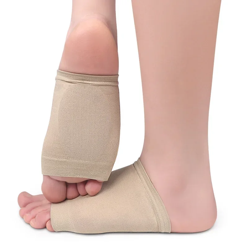 Arch Support Foot Pad Cushion Soft Elastic Gel Silicone Forefoot Shoe Pad for Plantar Fasciitis Flat Foot Pain Relief Heel Spurs