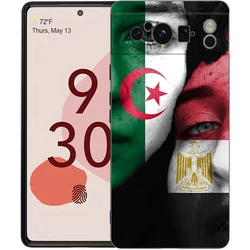 Algeria Passport Soft Shockproof TPU Phone Case - Black Cover - Pixel 9 Pro (A1)