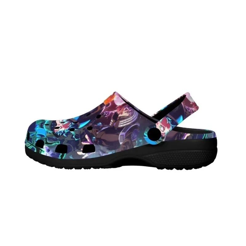 Anime My Hero Academia Summer Women's Slippers Breathable Mules Male Garden Slides Casual Beach Sandals Zapatos