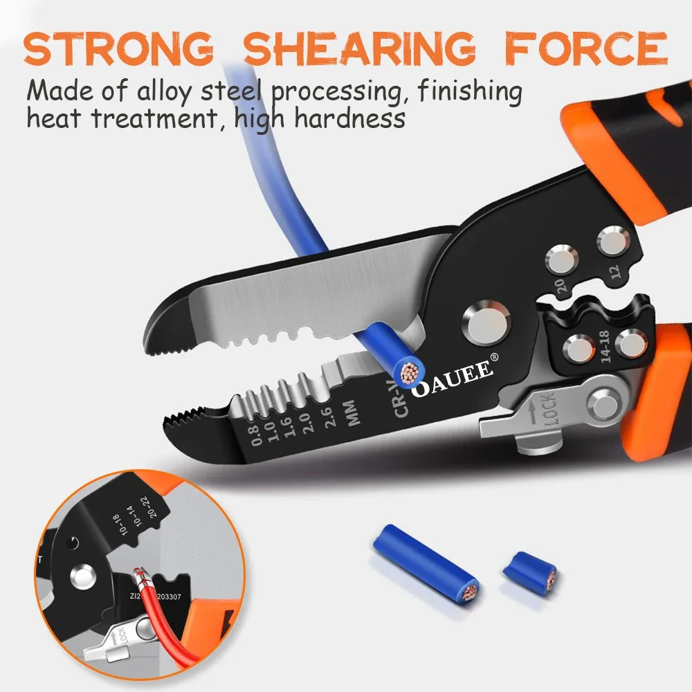 Description Picture 2 of item175/180mm Wire Cutter Wire Stripper Pulling Plier Electrical Stripping Crimping Pliers Multifunction Hand Tools Scissors