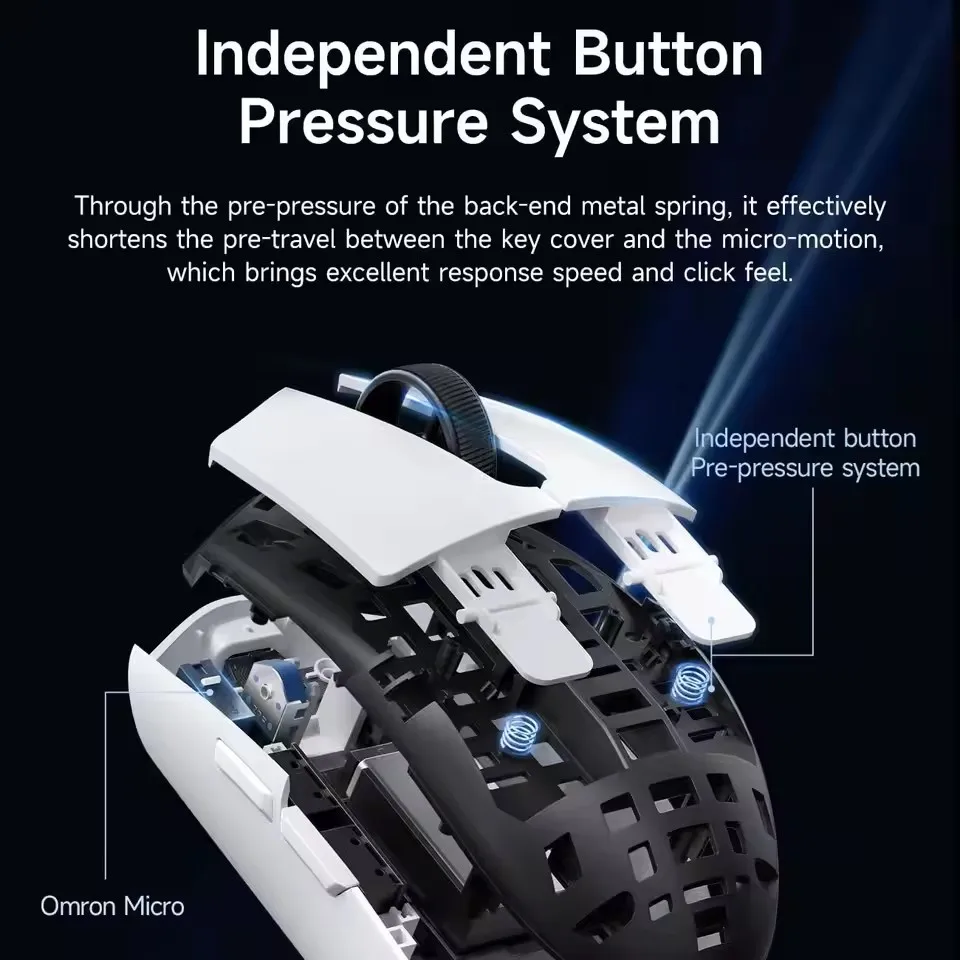 MCHOSE G3 V2 Pro Wireless Gaming Mouse Tri-Mode Bluetooth 800mAh Rechargeable Lightweight Customized Ergonomics Esports Mouse