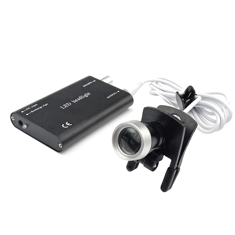 

Headlight with Plastic or Metal Clip for Dental Loupes Binocular Surgical LED Head Lamp Lights