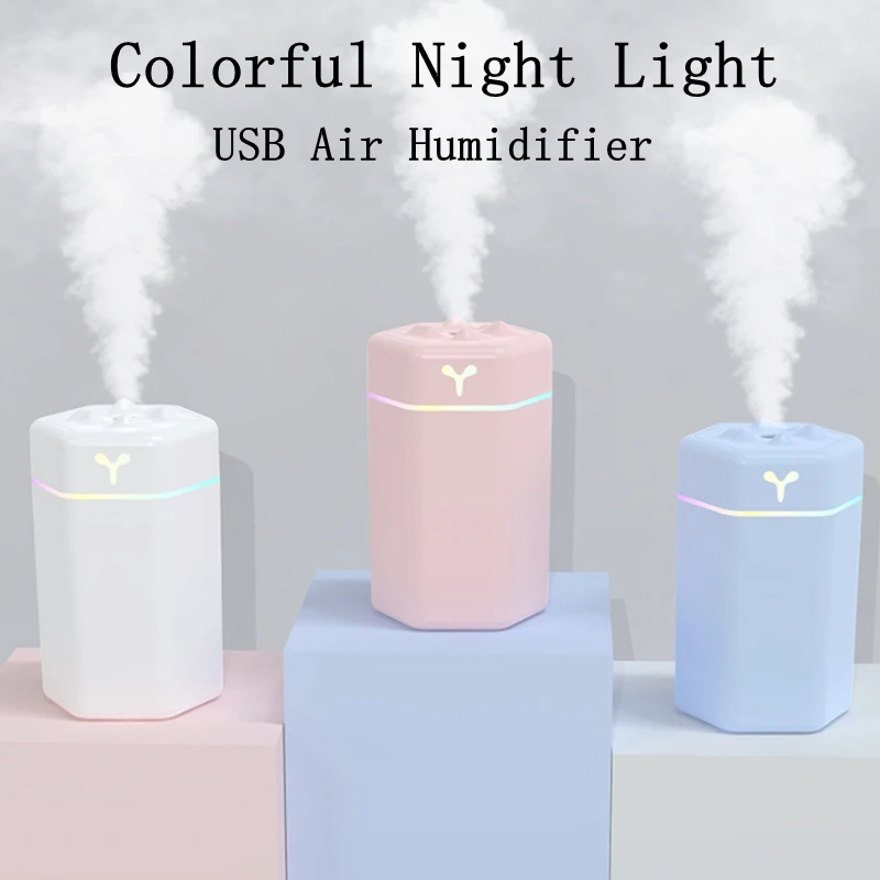 

Electric Air Humidifier With Colorful Night Light 420ML Essential Oil Diffuser Fragrance Diffuser USB Cool Mist Sprayer Purifier