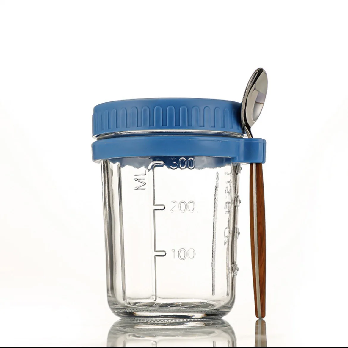 1pcs Overnight Oats Container Milk Fruit Salad Food Storage Glass Jars Portable Cereal Breakfast Cups Water Bottle Kitchen Item 6