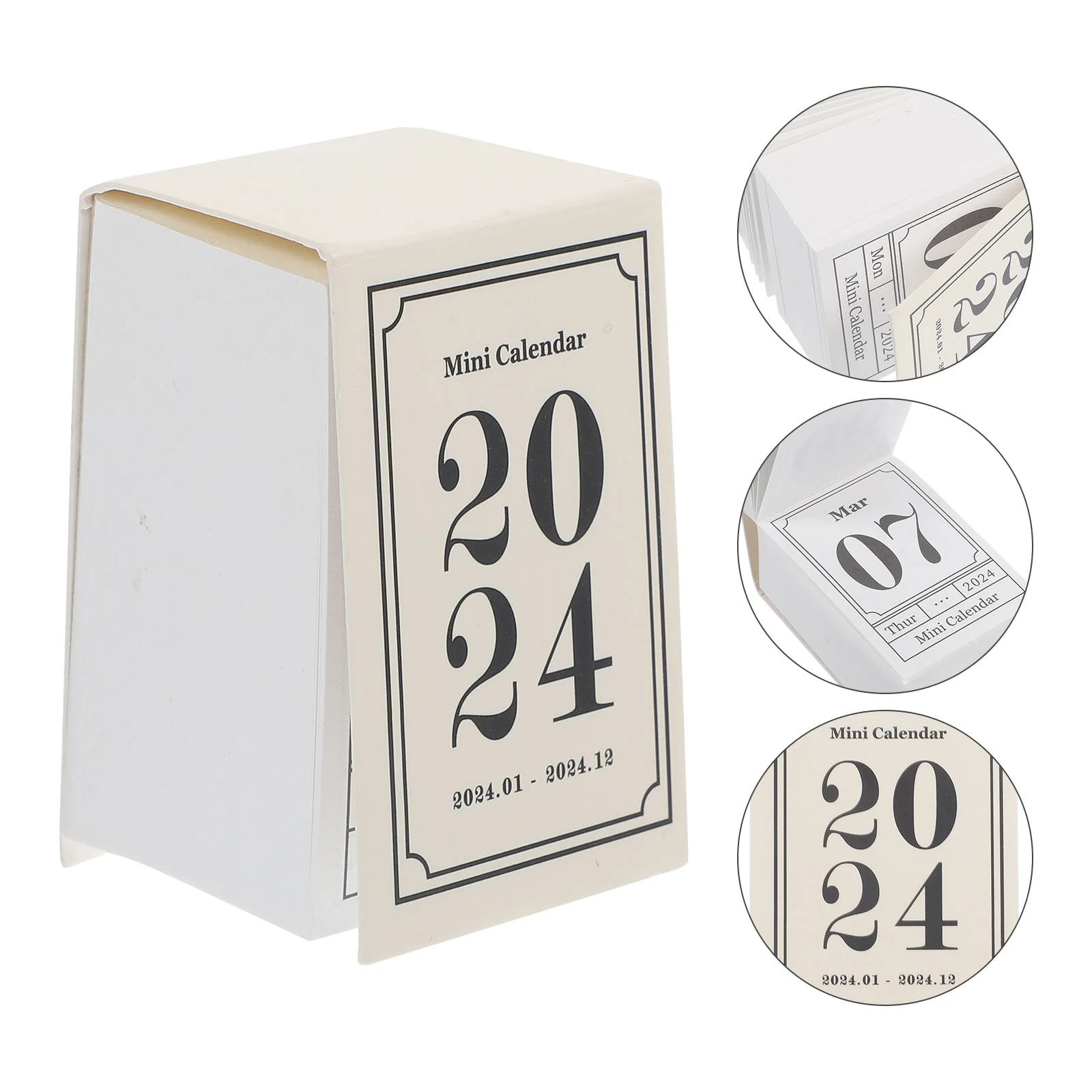 Mini Desk Calendar Daily Tabletop Tearable Clear Printing Schedule Planning Delicate