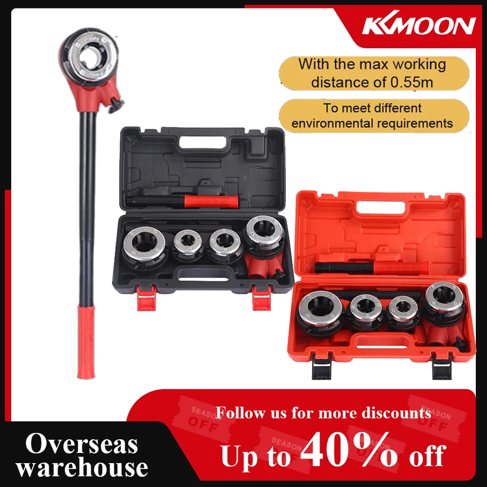 Kit Filettatrice Portatile Per Tubi A Cricchetto Set Di Strumenti - Foto 8