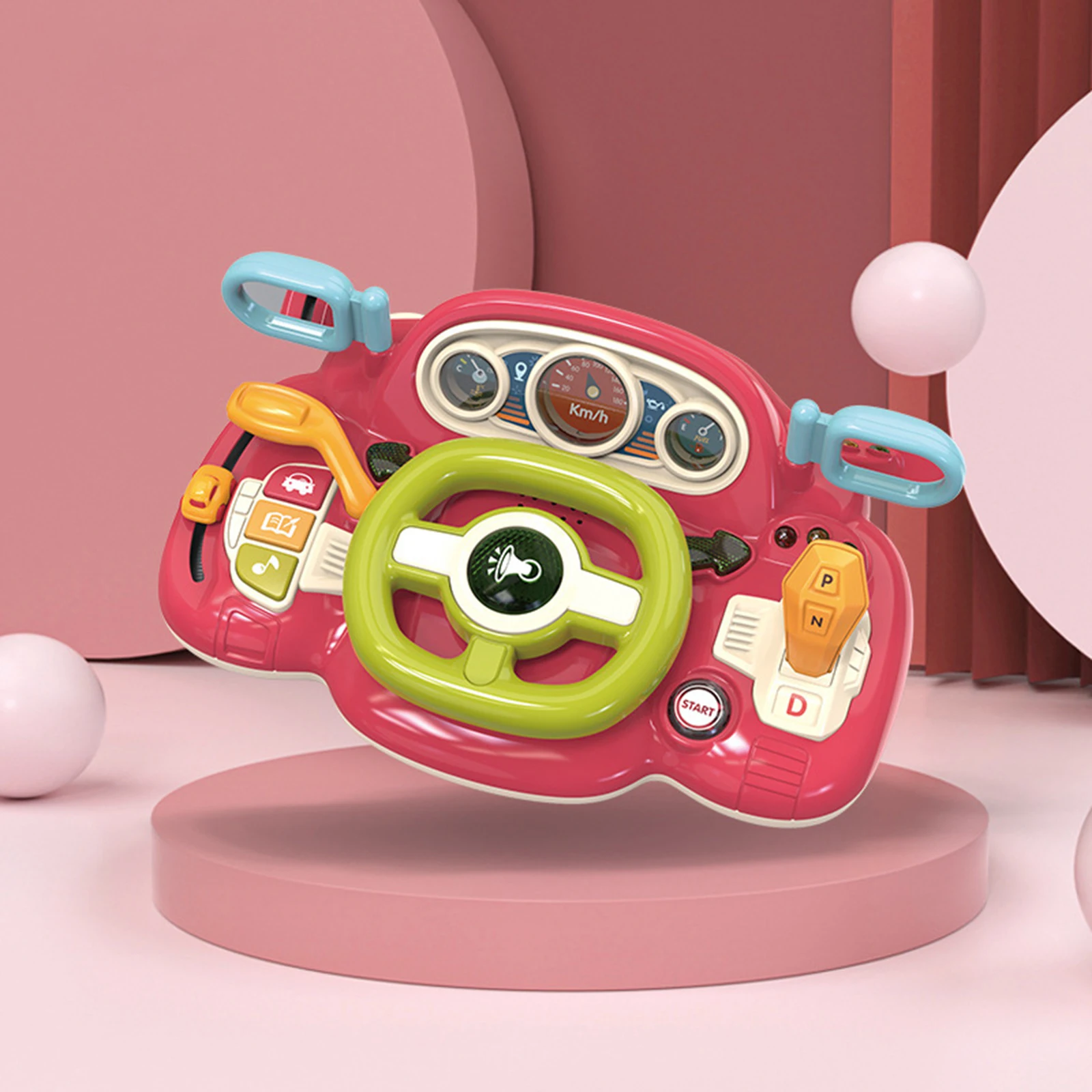 Brinquedo Volante Musical C/Som Infantil Gira 360° Educativo