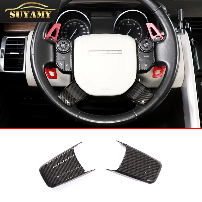

Carbon Fiber Car Steering Wheel Frame Trim For Land Rover Range Rover Vogue Discovery 5 Interior Modeling Accessories 2013-2022