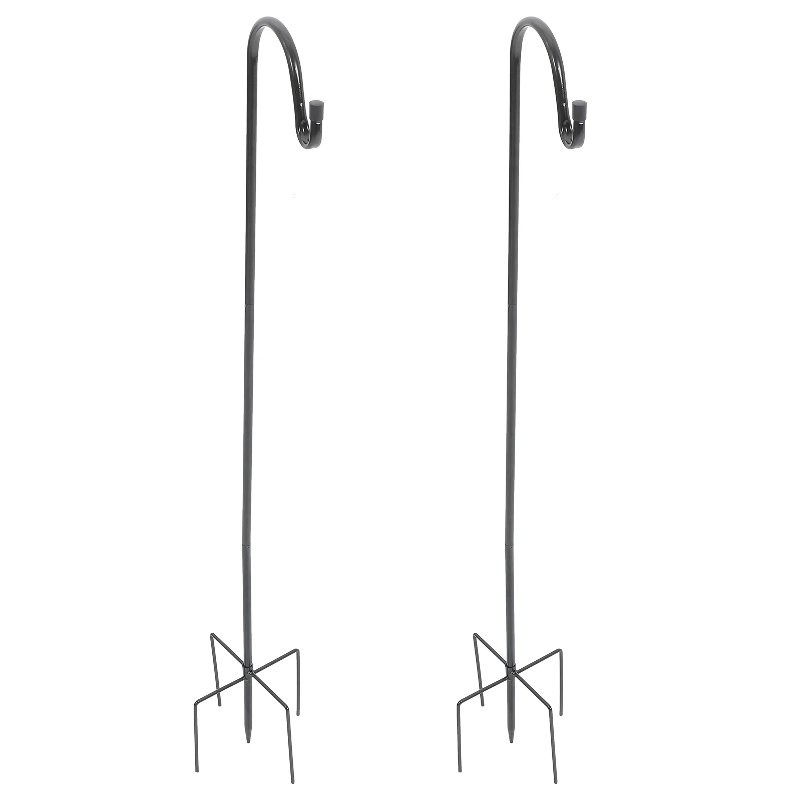 2 Pcs Shepherd Hook Small Shepherds Wood Pile Iron for Plant Stand Hangers Outdoor