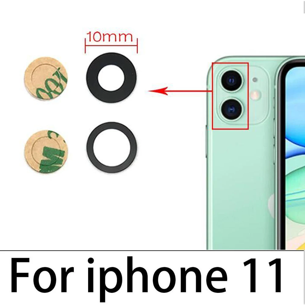 Premium Back Rear Camera Glass Lens with Adhesive