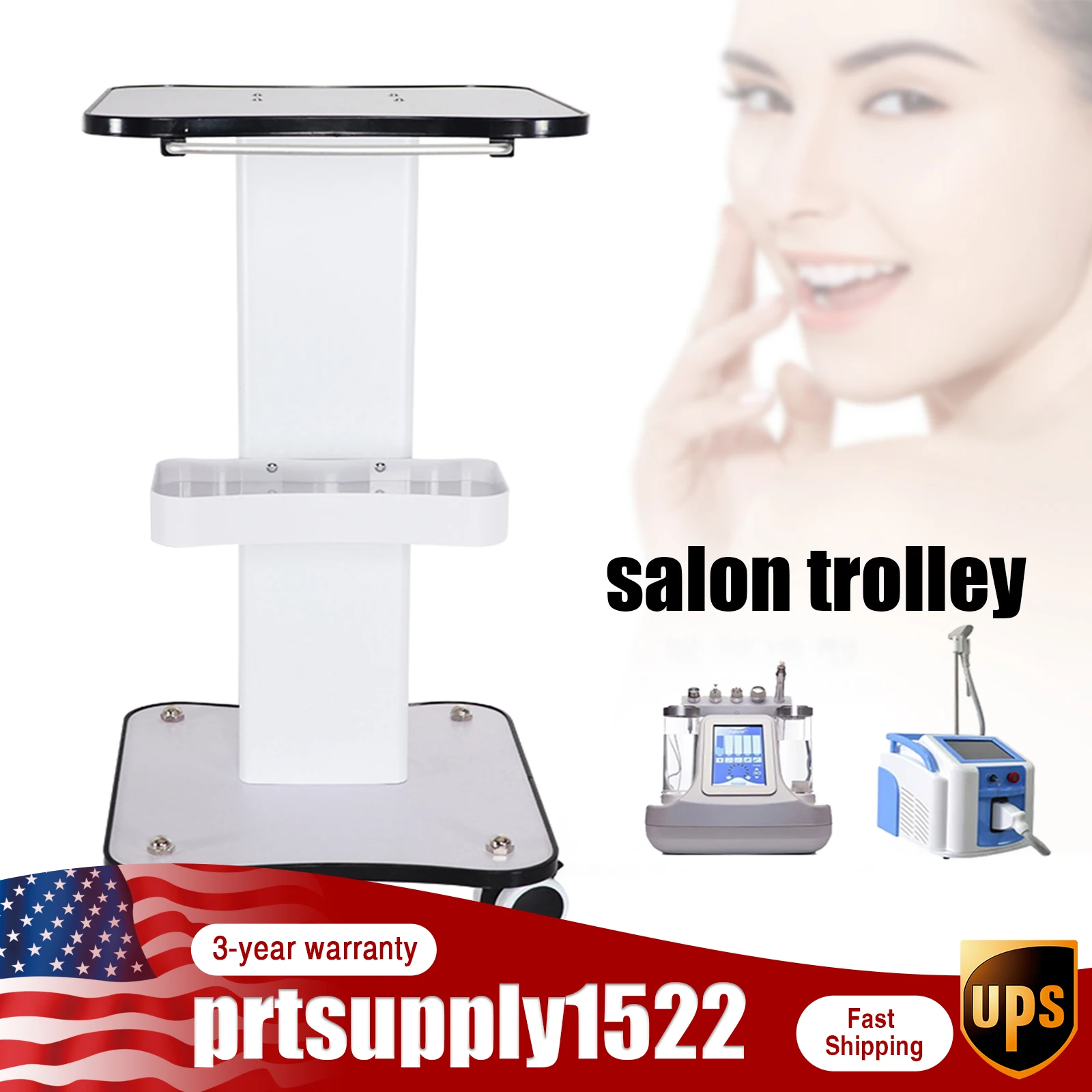 Maximale Comodo Carrello Da Salone Tisch Rollwagen Beauty Rad Halter Spa 40Kg