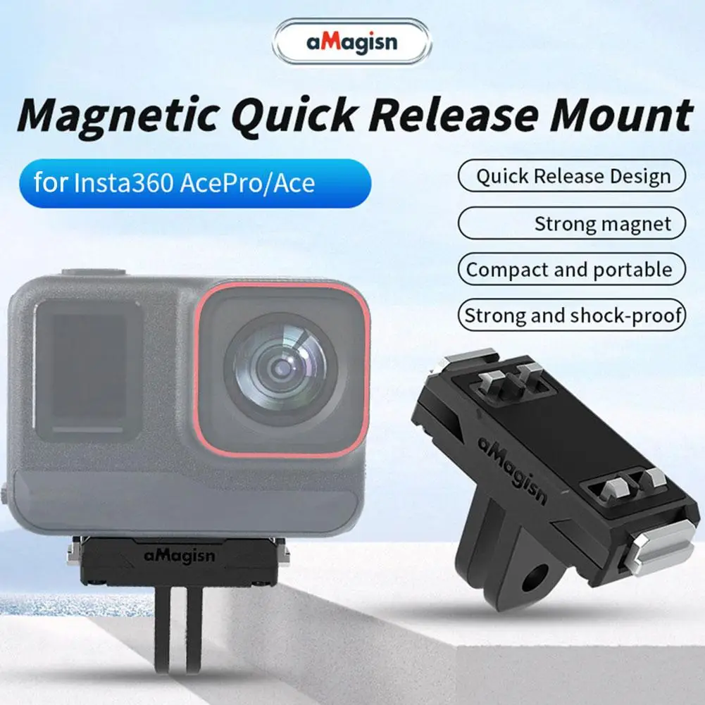 Insta360 Ace/Ace Pro 마그네틱 퀵 릴리스 베이스 브래킷 Insta360 스포츠 카메라 액세서리용 마그네틱 어댑터 라이딩 홀더