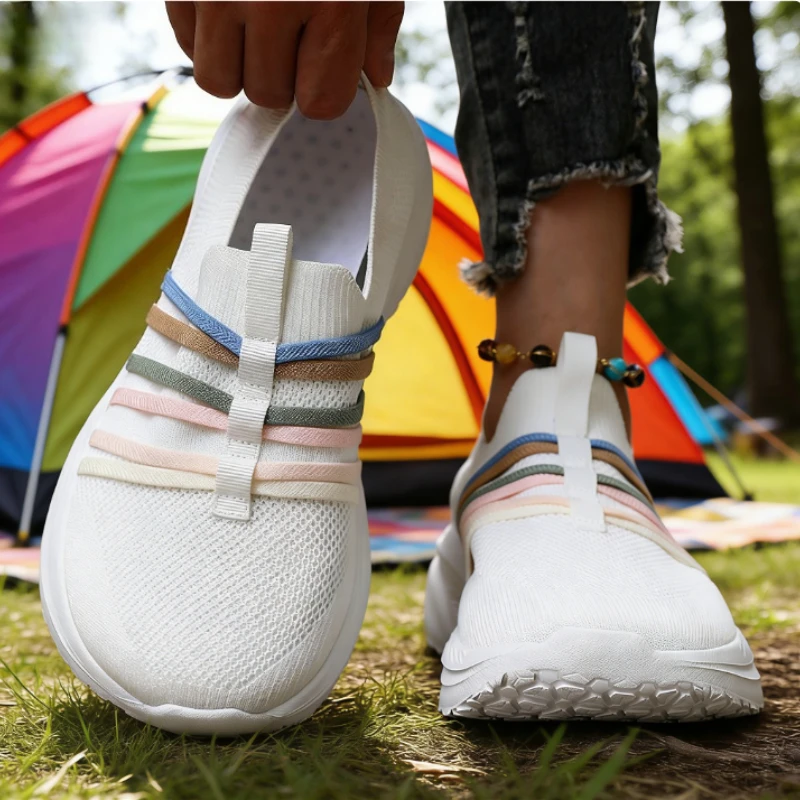 New Women's Wide Last Shoes Comfortable Soft Minimalist Fashion Walking Sneakers Outdoor Tennis Slow Running Women Platform Shoe