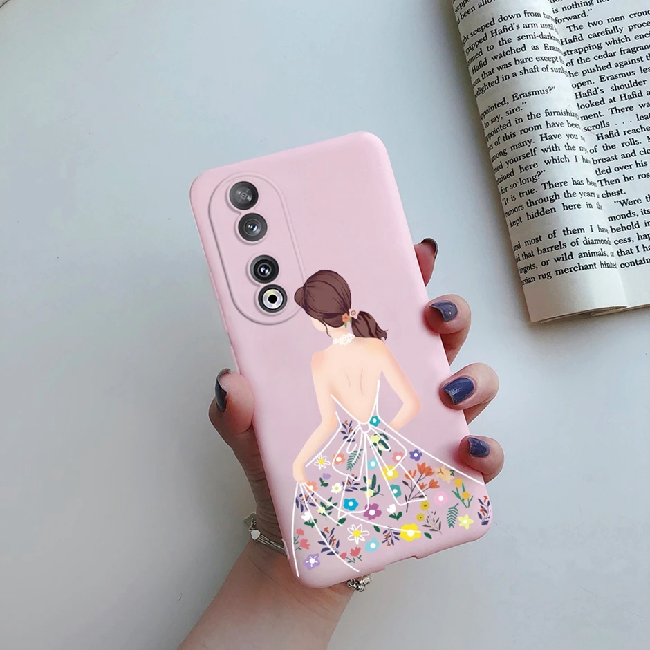 Colorful Cartoon Flower Silicone TPU Phone Case Cover for For Honor 90