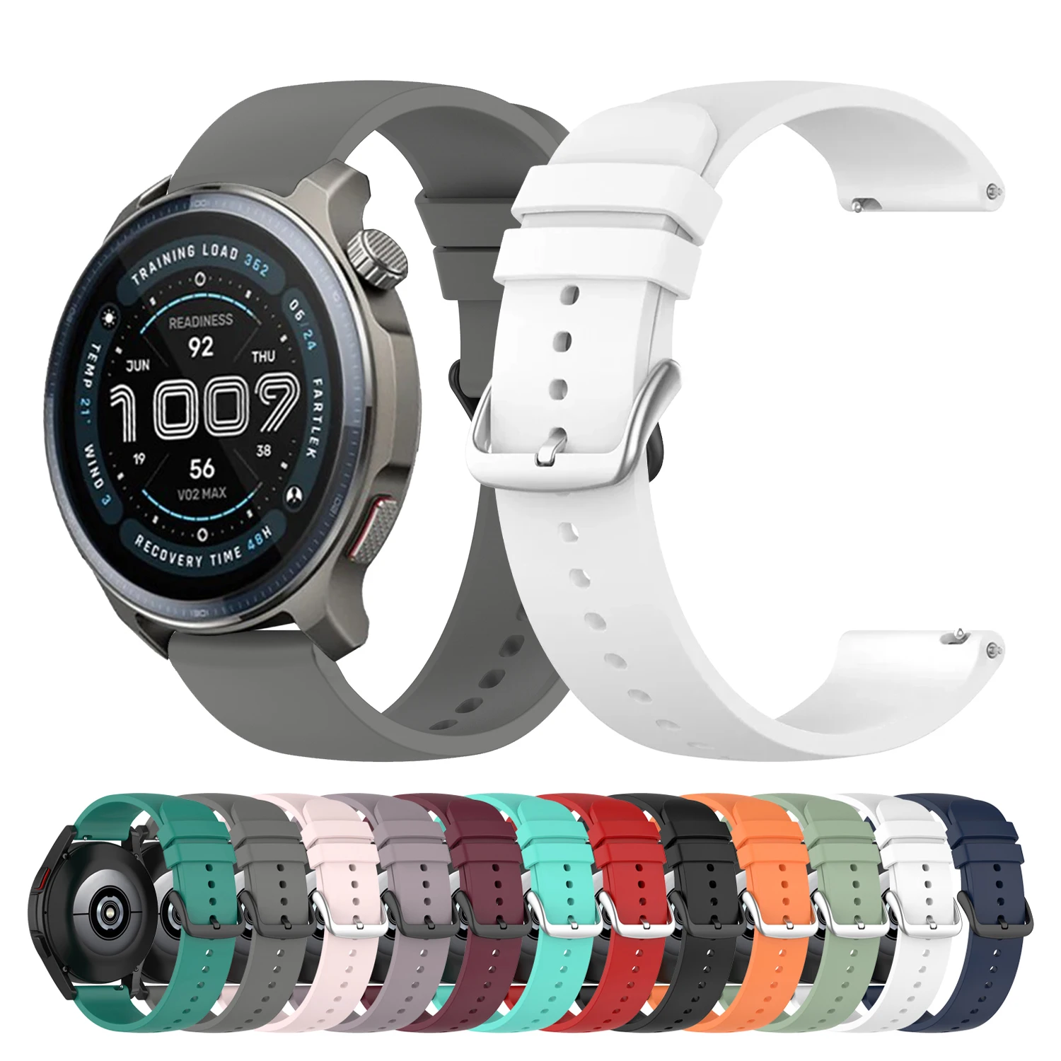 KoGiio 2 Cinturini Elastici Intrecciati 20mm Per Amazfit Active 2, Active, GTR Mini, GTS 4 - Lavanda E Rosa