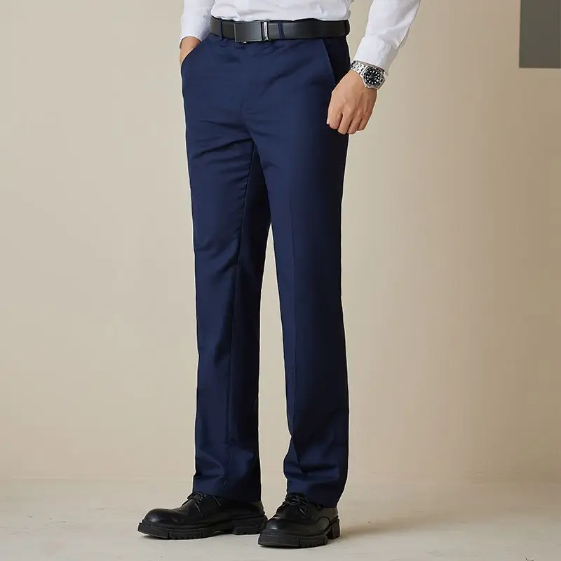

British Style Solid Business Suit Pants Men Clothing All Match Formal Wear Office Trousers Straight Casual Jogging Pants E28