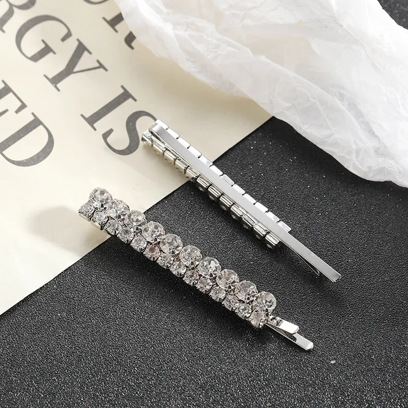Shiny Rhinestone Hair Clips for Women - Fashion Gold & Silver Metal Hairpins, Elegant Hair Accessories Jewelry Gift