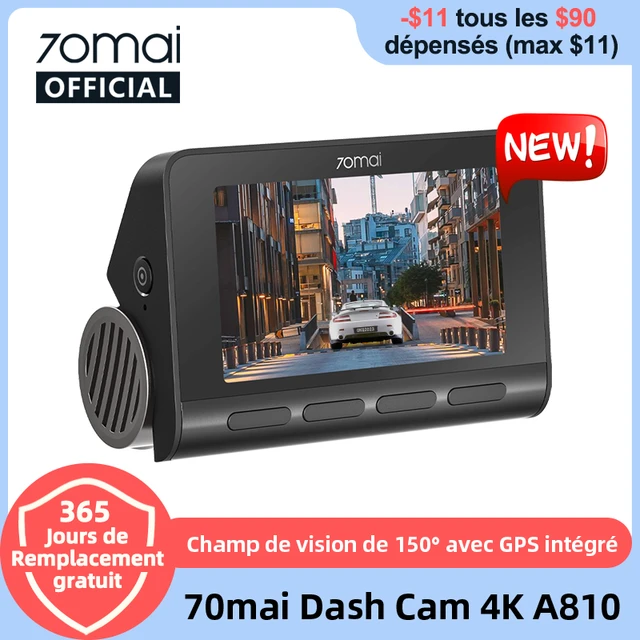 70mai-Caméra de tableau de bord UHD 4K 150FOV, GPS intégré, ADAS 24H, DVR  de voiture de stationnement, suivi de la route des canaux des touristes,  version globale - AliExpress