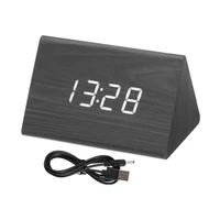 Package Content 1 Data Cable 1 Instructions 1 Wooden Alarm Clock Wooden Wood Clock LED Alarm Digital Desk Clock 2