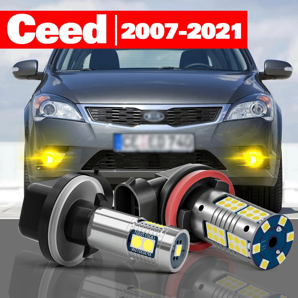 

For Kia Ceed 2007-2021 Accessories 2pcs LED Fog Light 2008 2009 2010 2011 2012 2013 2014 2015 2016 2017 2018 2019 2020