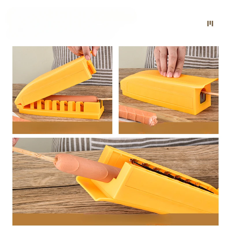 Starchy Ham Sausage Cutting Flower Skewer Hot Dog Knife Household Kitchen Gadgets Sausage Flower Cutter Roast Stall Tool