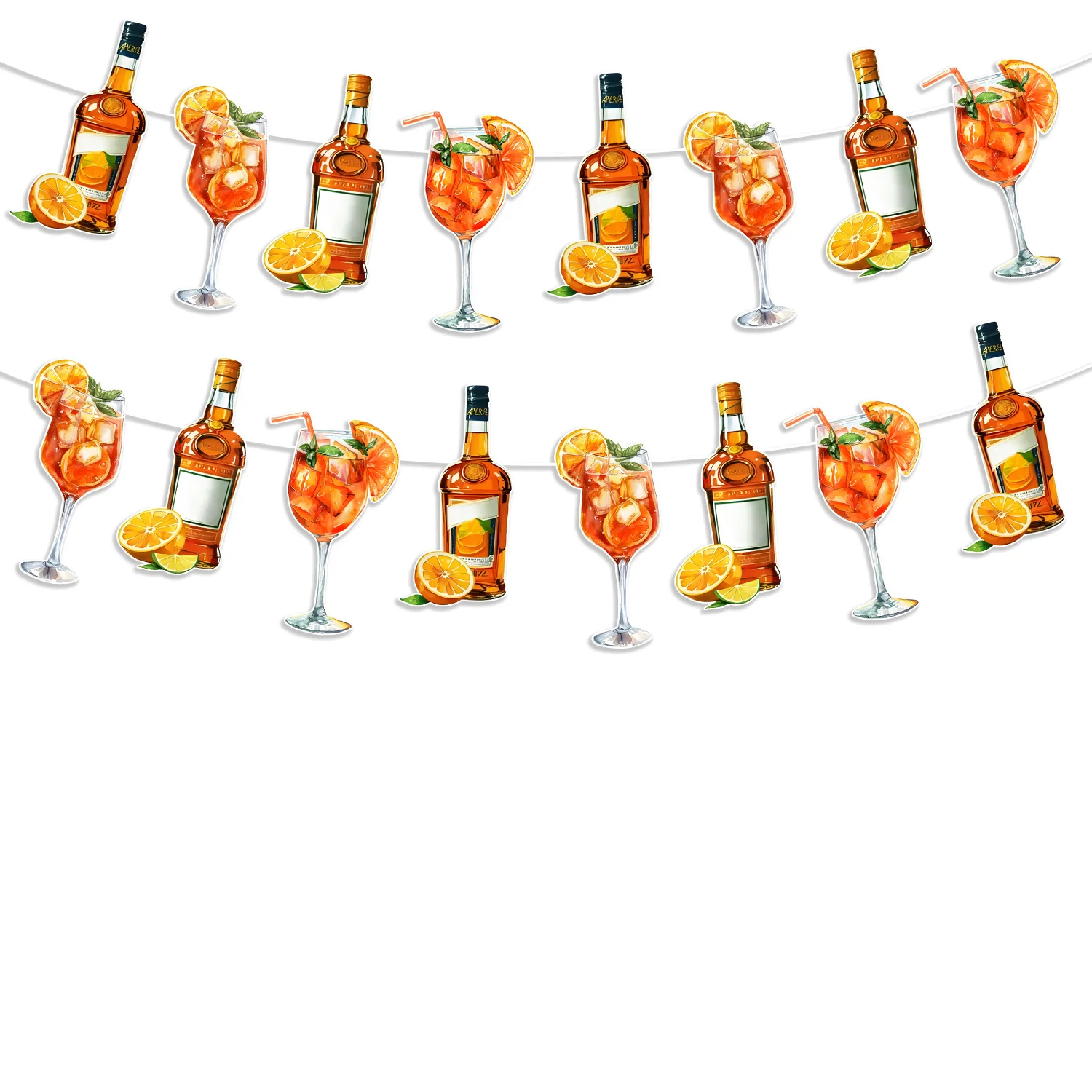 Orangenfarbenes Zitrus-Themen Geburtstagsparty Banner Dekoration Aperol Spritz Cocktail Party Deko Geeignet für Geburtstag Junggesellenabschied – Detail 2