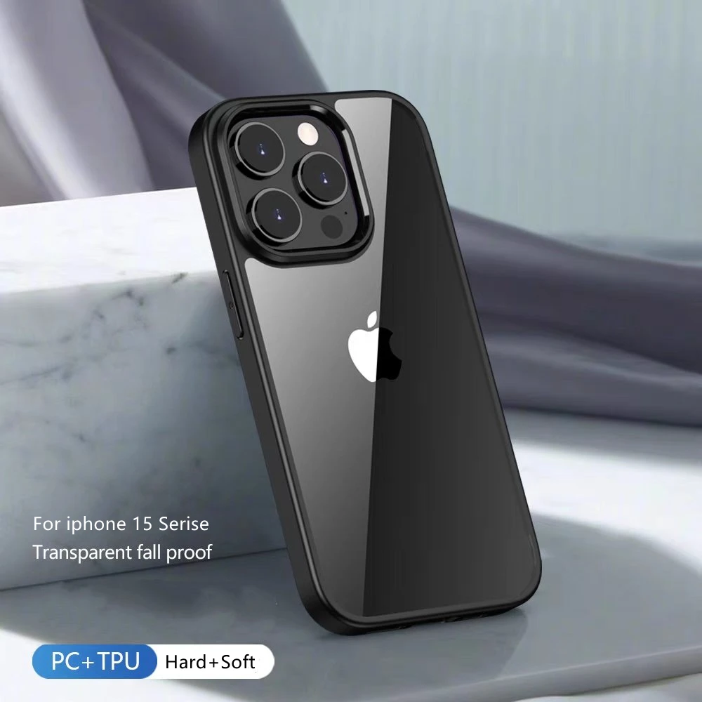 For iphone 15 Pro Case For iphone 15 ProCover Hard Clear PC Soft TPU Shockproof Shell Back Funda For iphone 15 Pro - AliExpress, funda iphone 15 pro max transparente - Vimarsana News