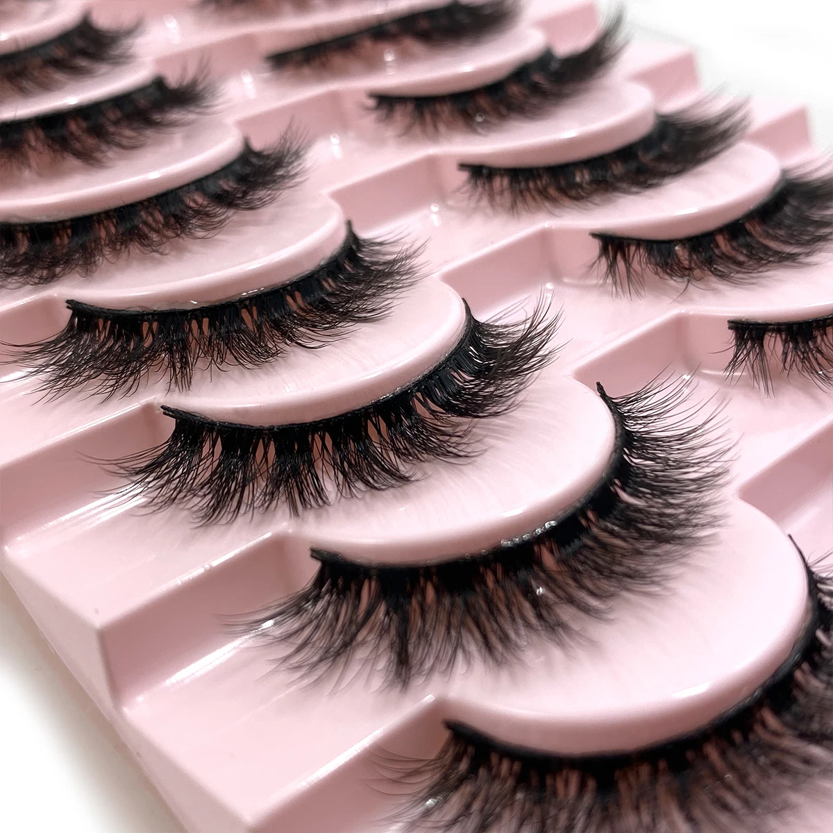 False Eyelashes 3D Mink Handmade Wispy Fluffy Long Natural Eye Makeup Tools 10Pairs