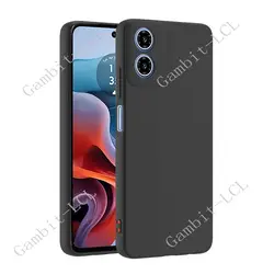 Shockproof Soft Silicone TPU Anti-Falling Back Cover for Moto E14 (Black)