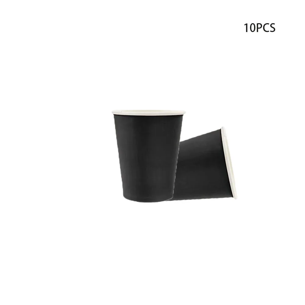 Black Birthday Party Tableware Set - 20-Piece Disposable Plates Cups Paper and Tablecloth