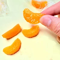 Simulated orange soft rubber slow rebound stress relief gadget for desktop venting. Super realistic fruit-shaped decorative item. - Image 4