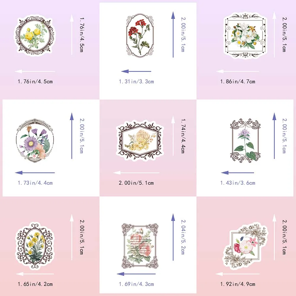 Рисунок 5 - 10/50Pcs ретро цветы арт эстетические