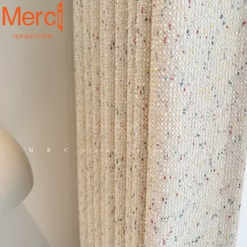 Rainbow Colorful Curtains Chenille Cream Double-sided Jacquard Children's Room Curtains for Living Dining Room Bedroom Custom
