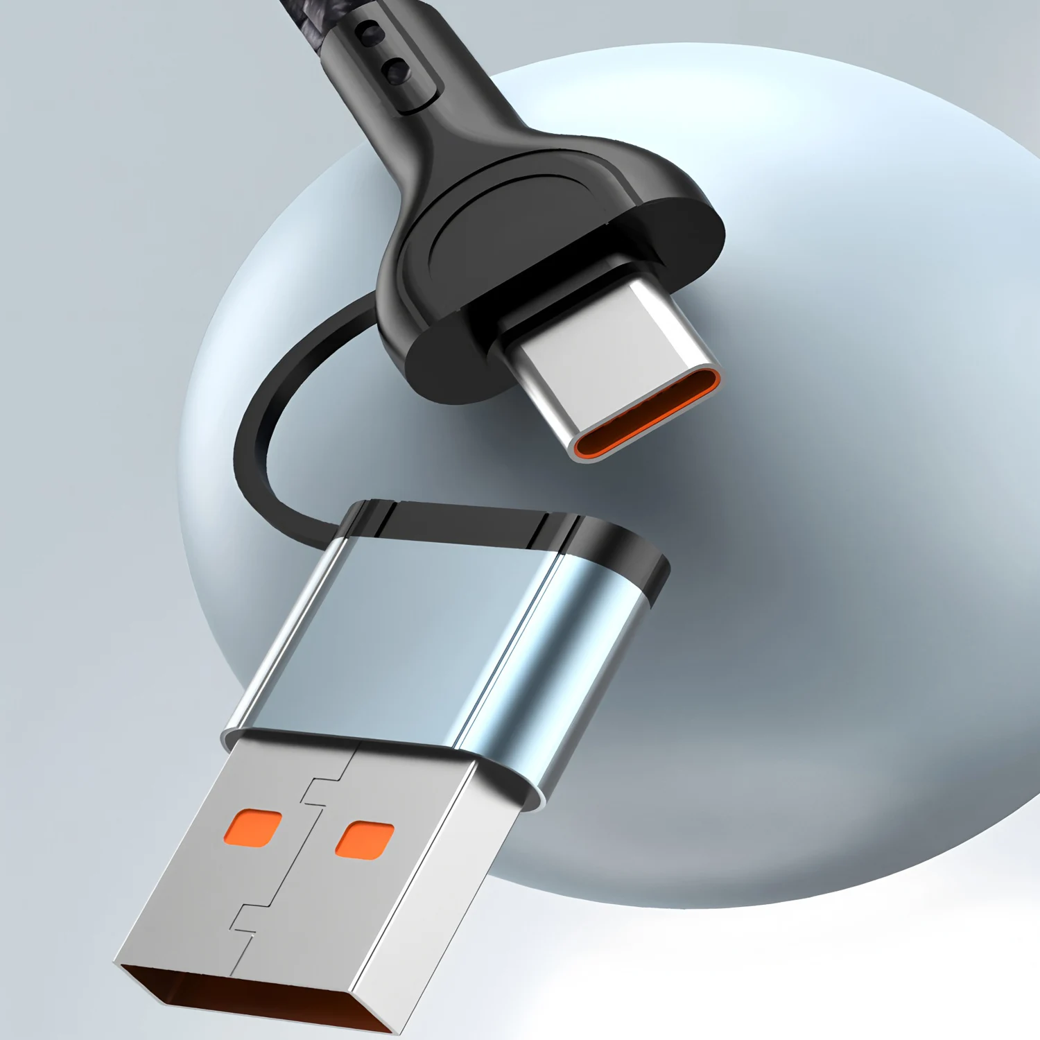 รูปสินค้า สายชาร์จ USB-C 3 ฟังก์ชัน ชาร์จได้ทุกแบรนด์