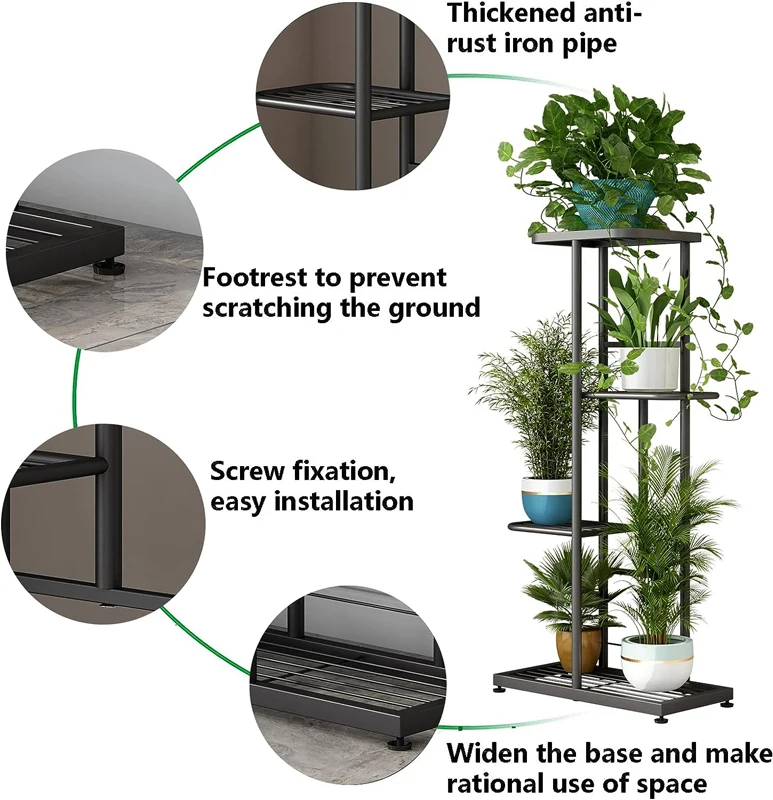 Plant Stand 3/4/5 Tier 4/5 /6 Potted Indoor Multiple For Garden Corner Balcony Living Room
