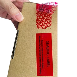 50 - Pack Tamper - Proof Security Seal Stickers - Warranty Protection, Adhesive Labels (Red)