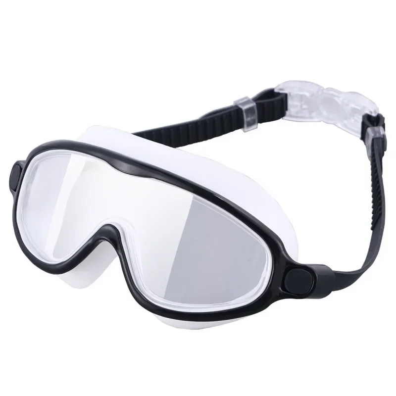 

Big frame Professional Swimming Waterproof soft silicone glasses swim Eyewear Anti-Fog UV men women goggles for men women