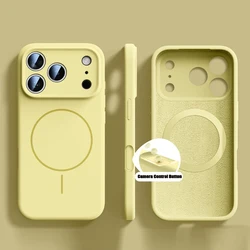 Magnetic Silicone Phone Case with Wireless Charging Capability - iphoneAir (Yellow)