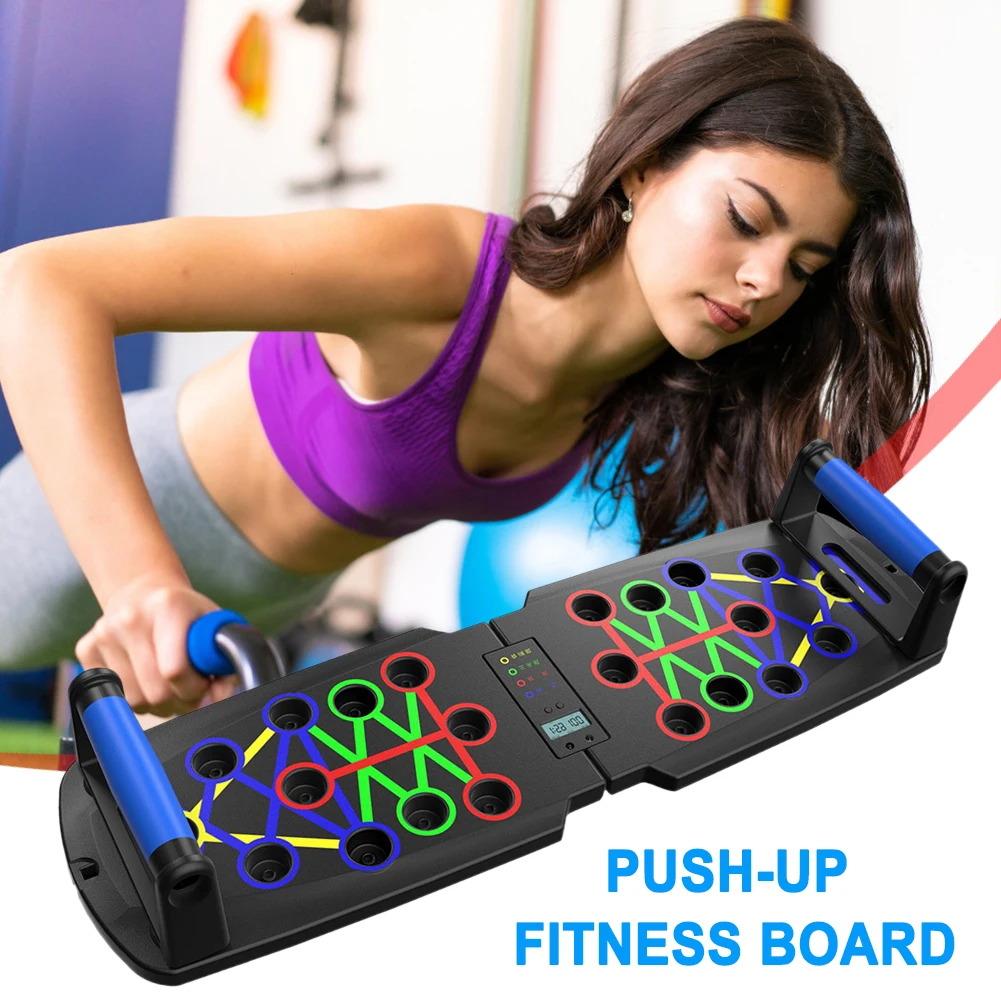 Folding Push Up Board Push Up Board Portable Multifunctional Push-up Board Foldable Push Ups Flexion Table Fitness Training Device Push-up Machine Gym Equipment