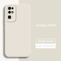 Angel Eyes Square Liquid Silicone Shockproof Protective Phone Cover for Honor 30i (Antique White)