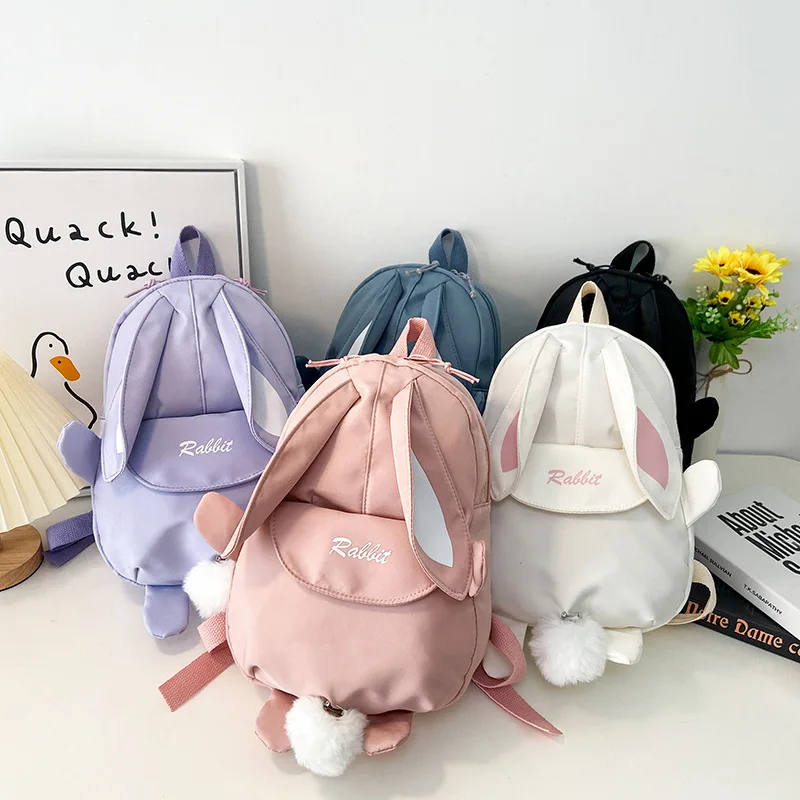 Fashion Backpacks for Children School Bags for Girls Kids Cute Bunny Backpack Kindergarten Baby Bag with Ears Book Bag