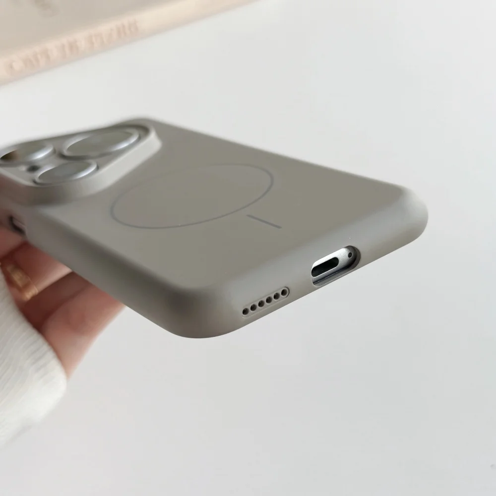 Luxury Liquid Silicone Soft Magnetic Phone Case Cover