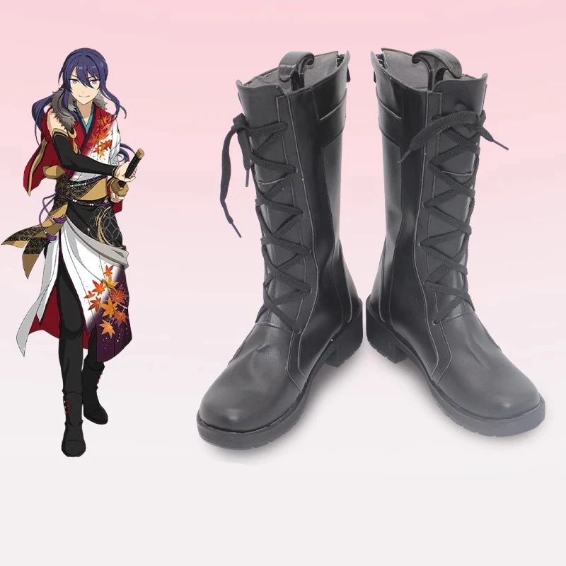 

Anime Souma Kanzaki Cosplay Shoes Party Ensemble Stars Cosplay Boots Shoes PU Leather Leader Party Halloween Props