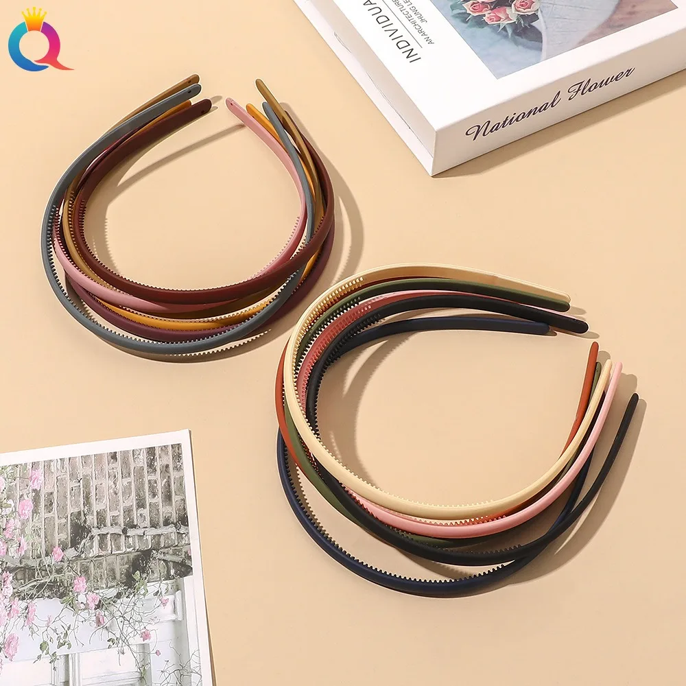 Kunststoff Frosted Rutschfeste Gesichtswäsche Haarbänder Stirnband Frauen Mädchen Haar Kopf Hoop Bands Scrunchie Zubehör Kopfschmuck Ornamente – Detail 3